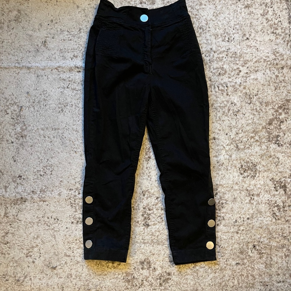 Zara black denim pants, relaxed fit